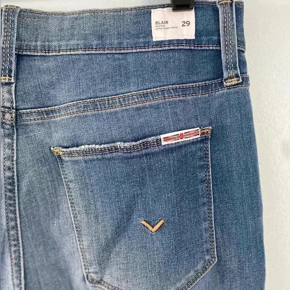 NWOT Hudson Blair High Rise Distressed Super Skinny Ankle Size 29 - Picture 7 of 12